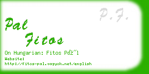 pal fitos business card